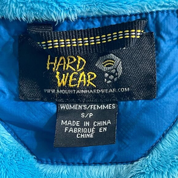Mountain Hardwear Puffer Jacket Coat Womens Small Blue Down Filled Fleece Lined - Picture 11 of 14
